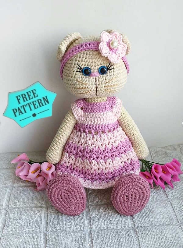Amigurumi Crochet Cat Lily Free Pattern 126